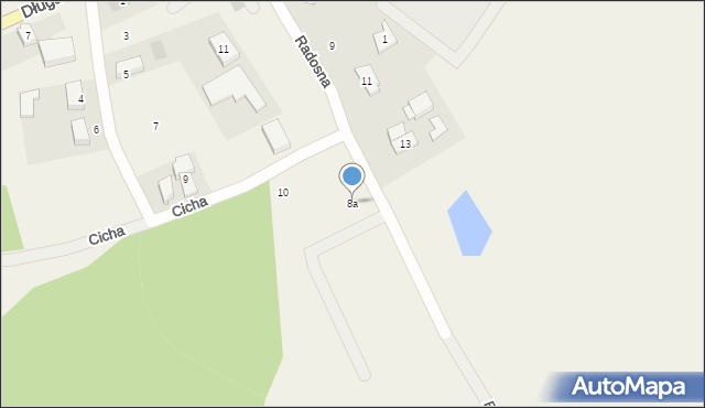 Świerzno, Radosna, 8a, mapa Świerzno