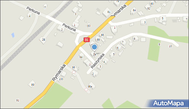 Szczecin, Raszyńska, 2a, mapa Szczecina