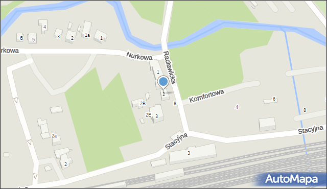 Szczecin, Racławicka, 2, mapa Szczecina