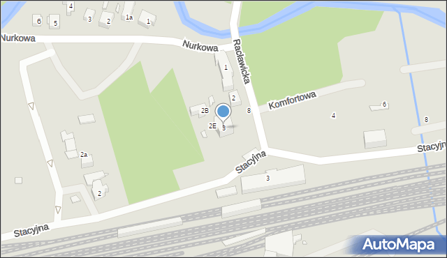 Szczecin, Racławicka, 3, mapa Szczecina