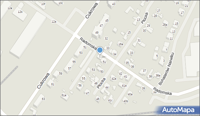 Szczecin, Radomska, 52, mapa Szczecina