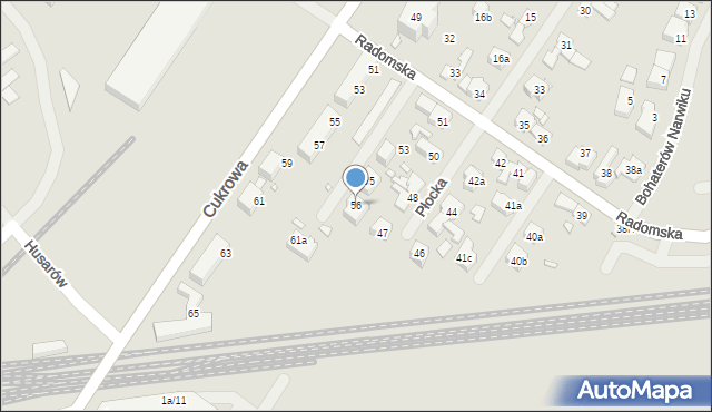 Szczecin, Radomska, 56, mapa Szczecina