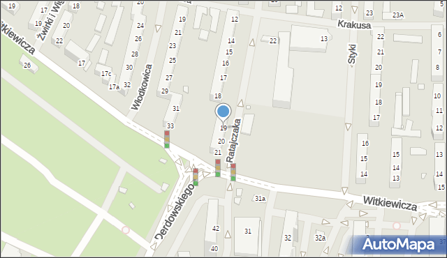 Szczecin, Ratajczaka Franciszka, 19, mapa Szczecina