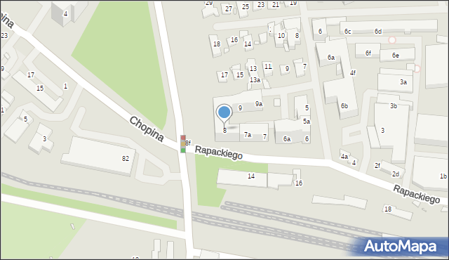 Szczecin, Rapackiego Mariana, 8, mapa Szczecina