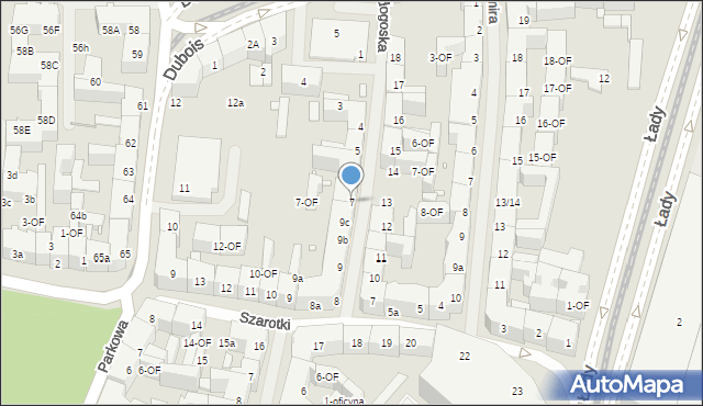 Szczecin, Radogoska, 7, mapa Szczecina