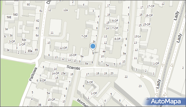 Szczecin, Radogoska, 9, mapa Szczecina