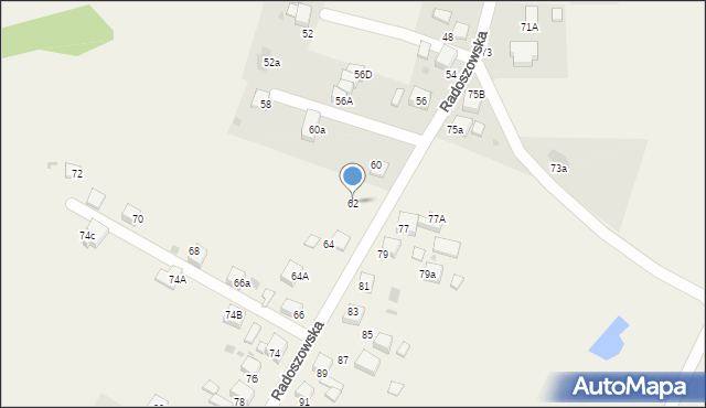 Szczerbice, Radoszowska, 62, mapa Szczerbice