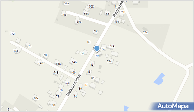 Szczerbice, Radoszowska, 79, mapa Szczerbice