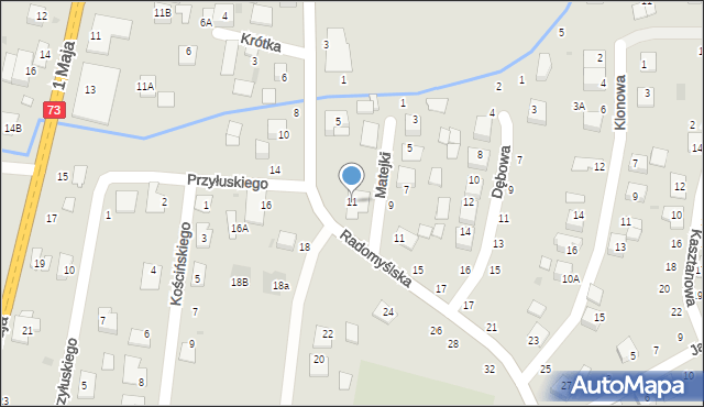 Szczucin, Radomyślska, 11, mapa Szczucin
