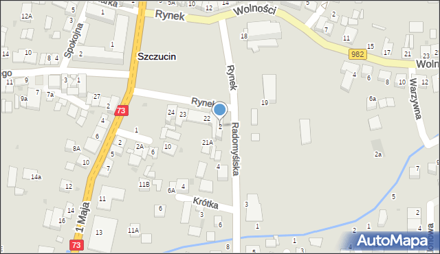 Szczucin, Radomyślska, 2, mapa Szczucin