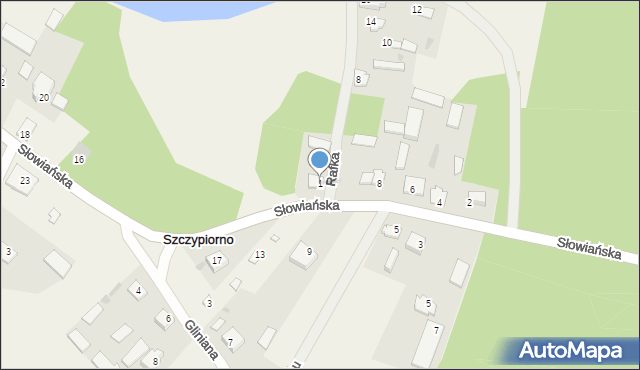 Szczypiorno, Rafka, 1, mapa Szczypiorno