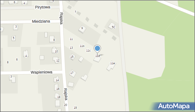 Szewce, Rajska, 11d, mapa Szewce
