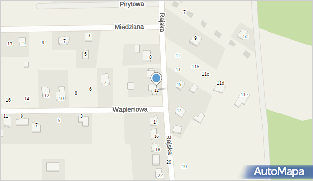 Szewce, Rajska, 12, mapa Szewce