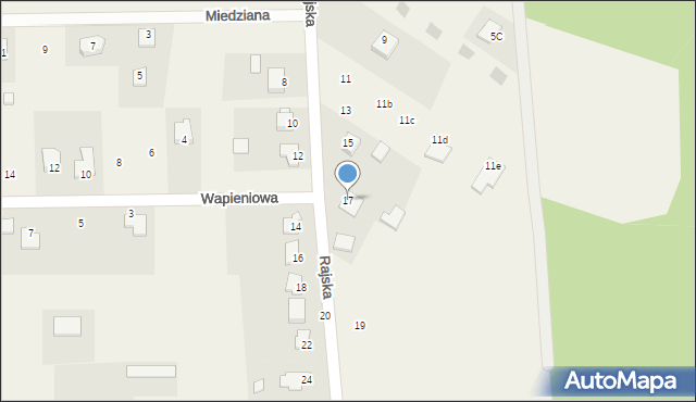 Szewce, Rajska, 17, mapa Szewce