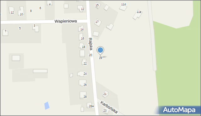 Szewce, Rajska, 19, mapa Szewce