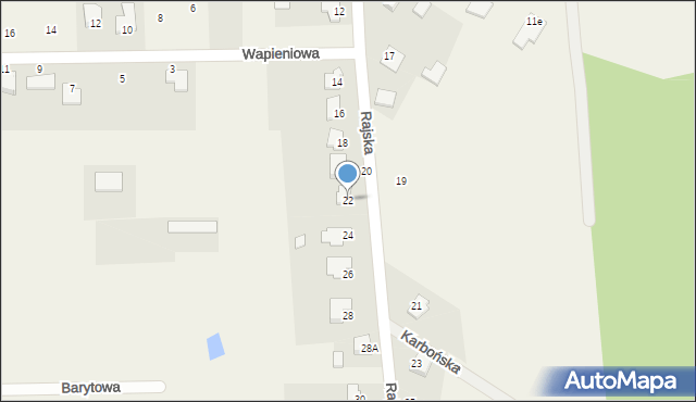 Szewce, Rajska, 22, mapa Szewce