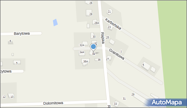 Szewce, Rajska, 34, mapa Szewce