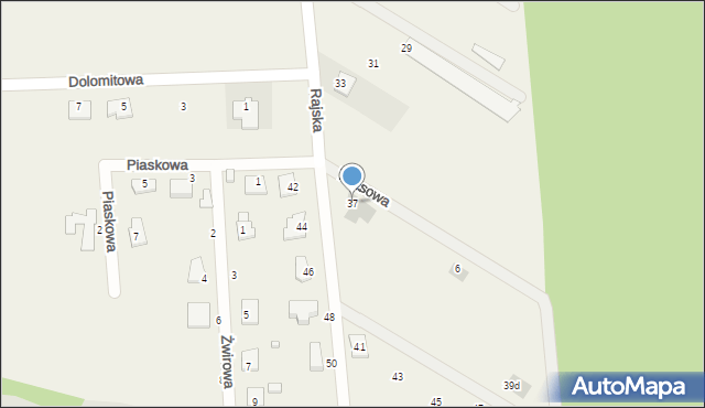 Szewce, Rajska, 37, mapa Szewce