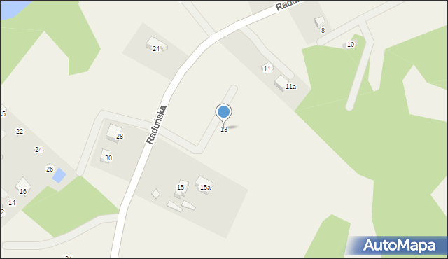 Sznurki, Raduńska, 13, mapa Sznurki