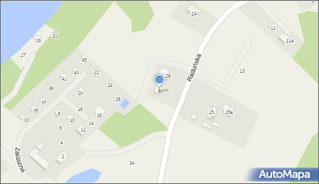 Sznurki, Raduńska, 30, mapa Sznurki