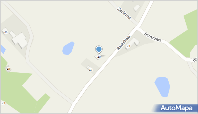 Sznurki, Raduńska, 40, mapa Sznurki