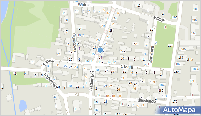 Szydłowiec, Radomska, 14, mapa Szydłowiec