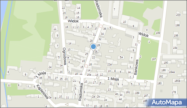 Szydłowiec, Radomska, 22b, mapa Szydłowiec