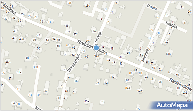 Tarnowskie Góry, Radzionkowska, 66a, mapa Tarnowskie Góry