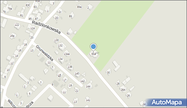 Tarnowskie Góry, Radzionkowska, 91a, mapa Tarnowskie Góry