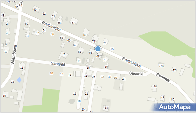 Tłuszcz, Racławicka, 68, mapa Tłuszcz