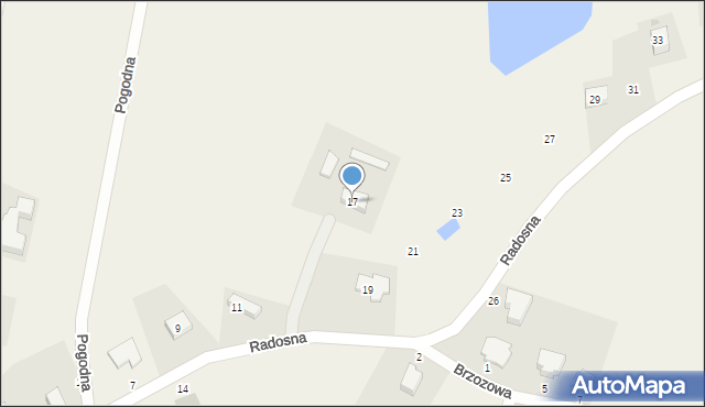 Tokary, Radosna, 17, mapa Tokary