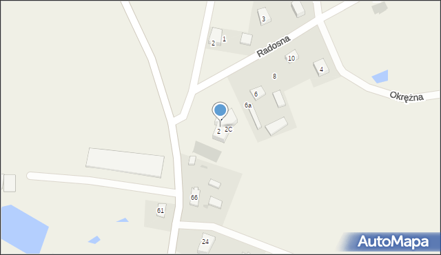 Tokary, Radosna, 2/2, mapa Tokary