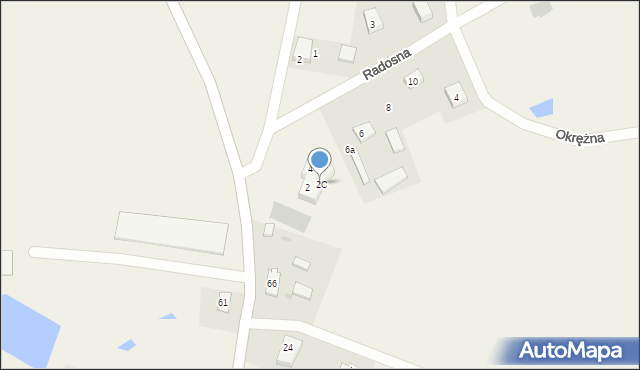 Tokary, Radosna, 2/3, mapa Tokary