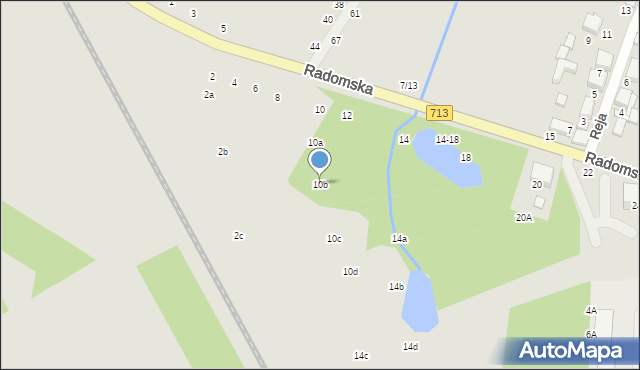 Tomaszów Mazowiecki, Radomska, 10b, mapa Tomaszów Mazowiecki