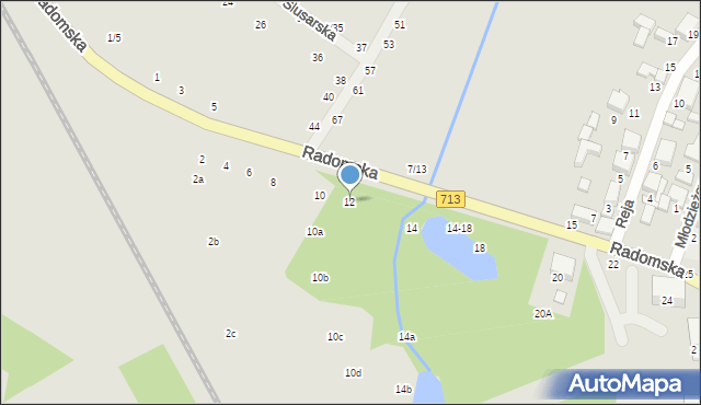 Tomaszów Mazowiecki, Radomska, 12, mapa Tomaszów Mazowiecki