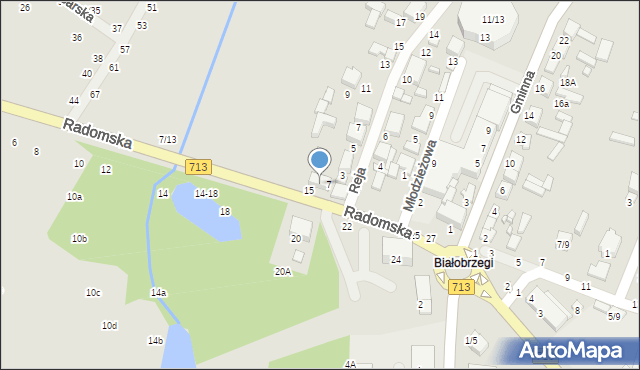 Tomaszów Mazowiecki, Radomska, 15/17, mapa Tomaszów Mazowiecki