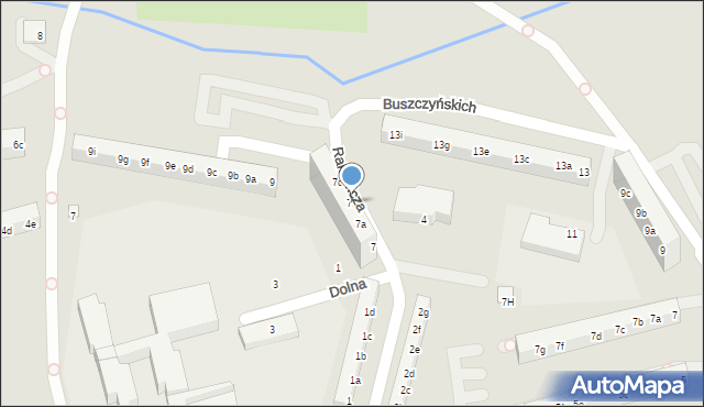 Toruń, Rakowicza Franciszka Tadeusza, 7b, mapa Torunia
