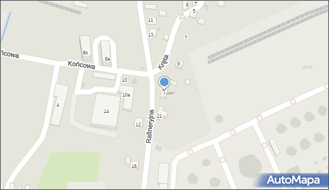 Trzebinia, Rafineryjna, 19, mapa Trzebinia