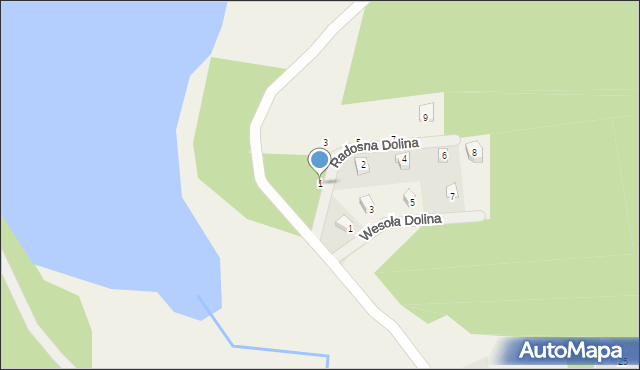 Tuszkowy, Radosna Dolina, 1, mapa Tuszkowy