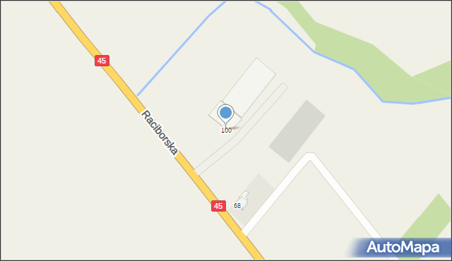 Tworków, Raciborska, 100, mapa Tworków