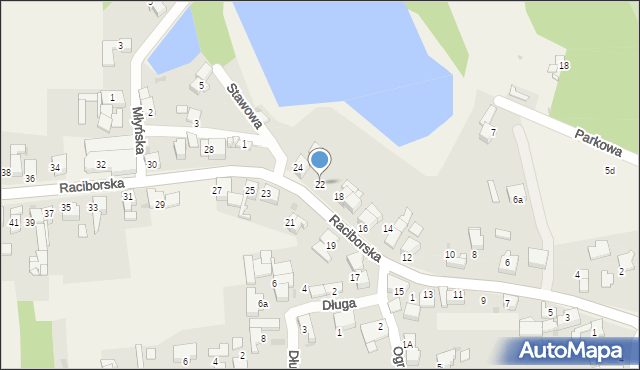Tworków, Raciborska, 22, mapa Tworków