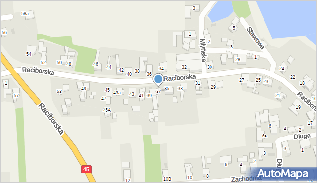 Tworków, Raciborska, 37, mapa Tworków