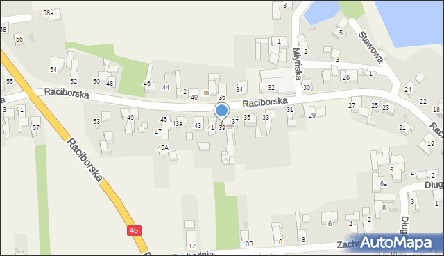Tworków, Raciborska, 39, mapa Tworków