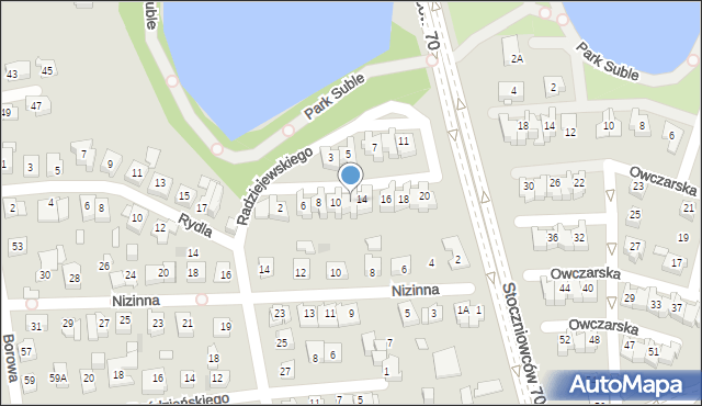 Tychy, Radziejewskiego Stanisława, ks., 12, mapa Tychów