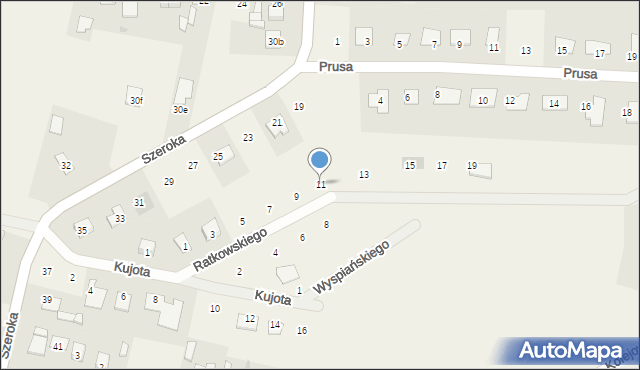 Unisław, Ratkowskiego, ks., 11, mapa Unisław