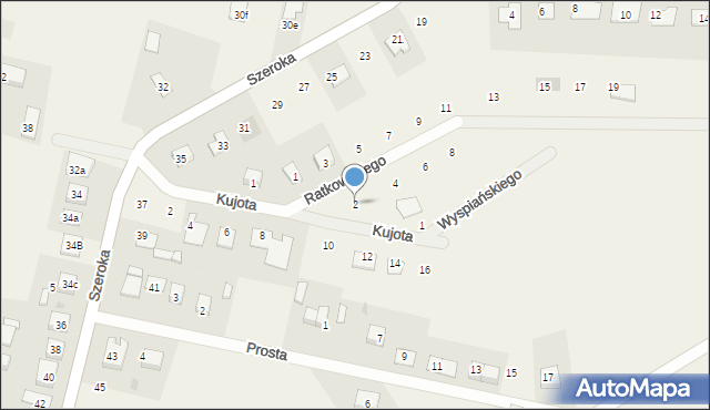 Unisław, Ratkowskiego, ks., 2, mapa Unisław