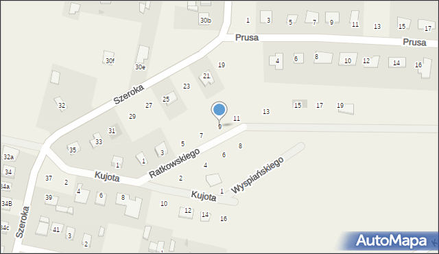 Unisław, Ratkowskiego, ks., 9, mapa Unisław