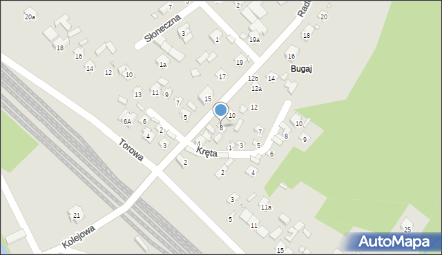 Wąchock, Radomska, 8, mapa Wąchock