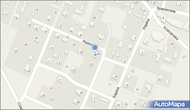 Wąglikowice, Radosna, 18, mapa Wąglikowice