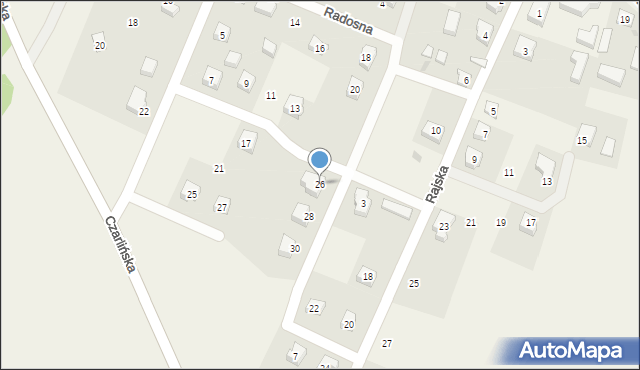 Wąglikowice, Radosna, 26, mapa Wąglikowice